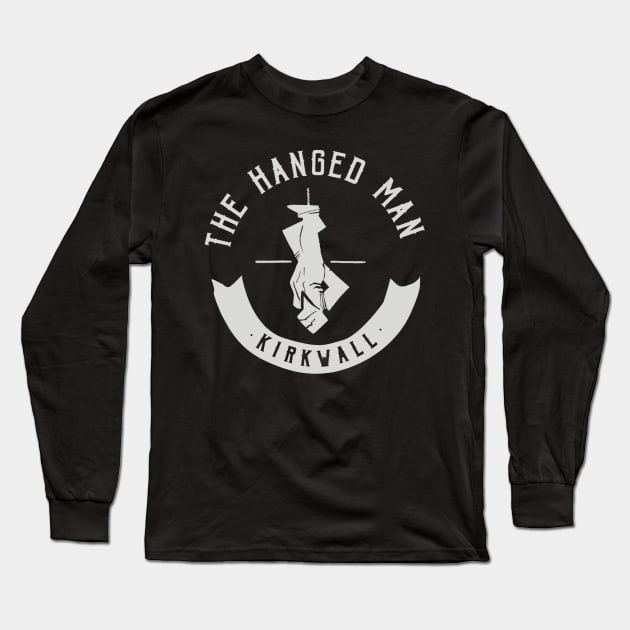 The Hanged Man Pub Logo | Dragon Age 2 Logo Long Sleeve T-Shirt by threadbaregaming